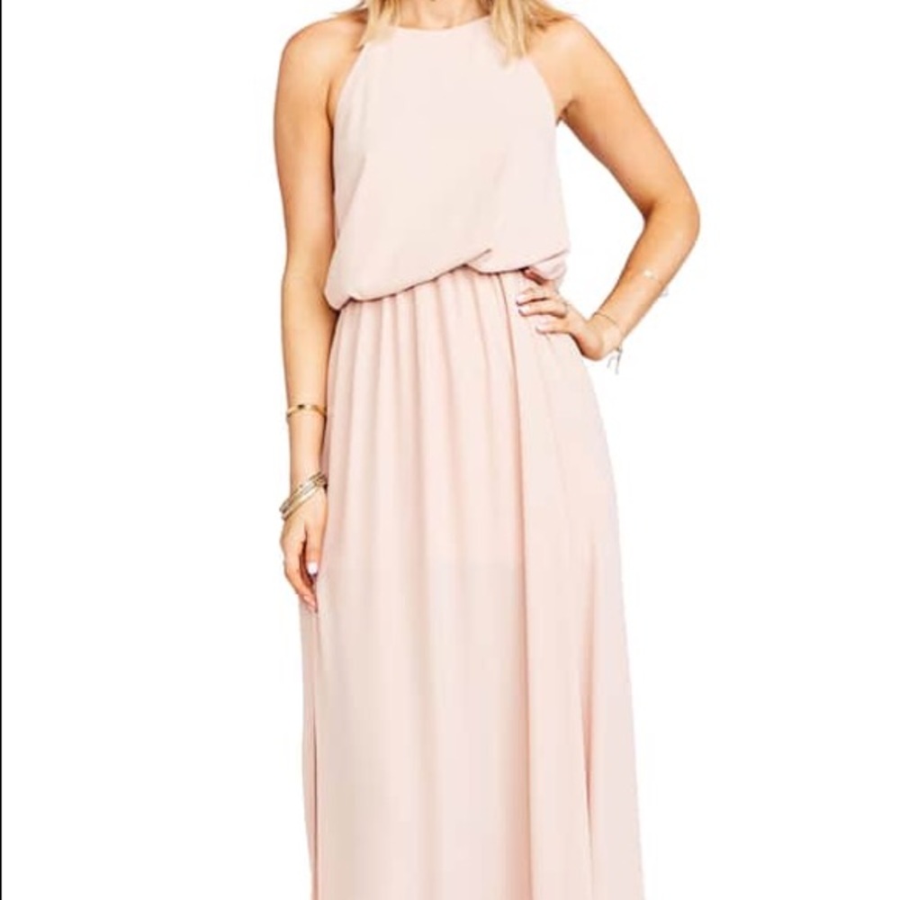 Show Me Your Mumu Chiffon Halter Gown